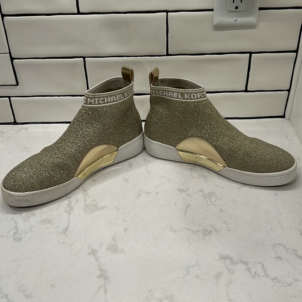 MICHAEL KORS GROVER Slip-On Sneakers Metallic Size: 7 - Picture 9 of 16